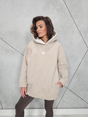 Bluza DUO z Serduszkiem (jasny beż)