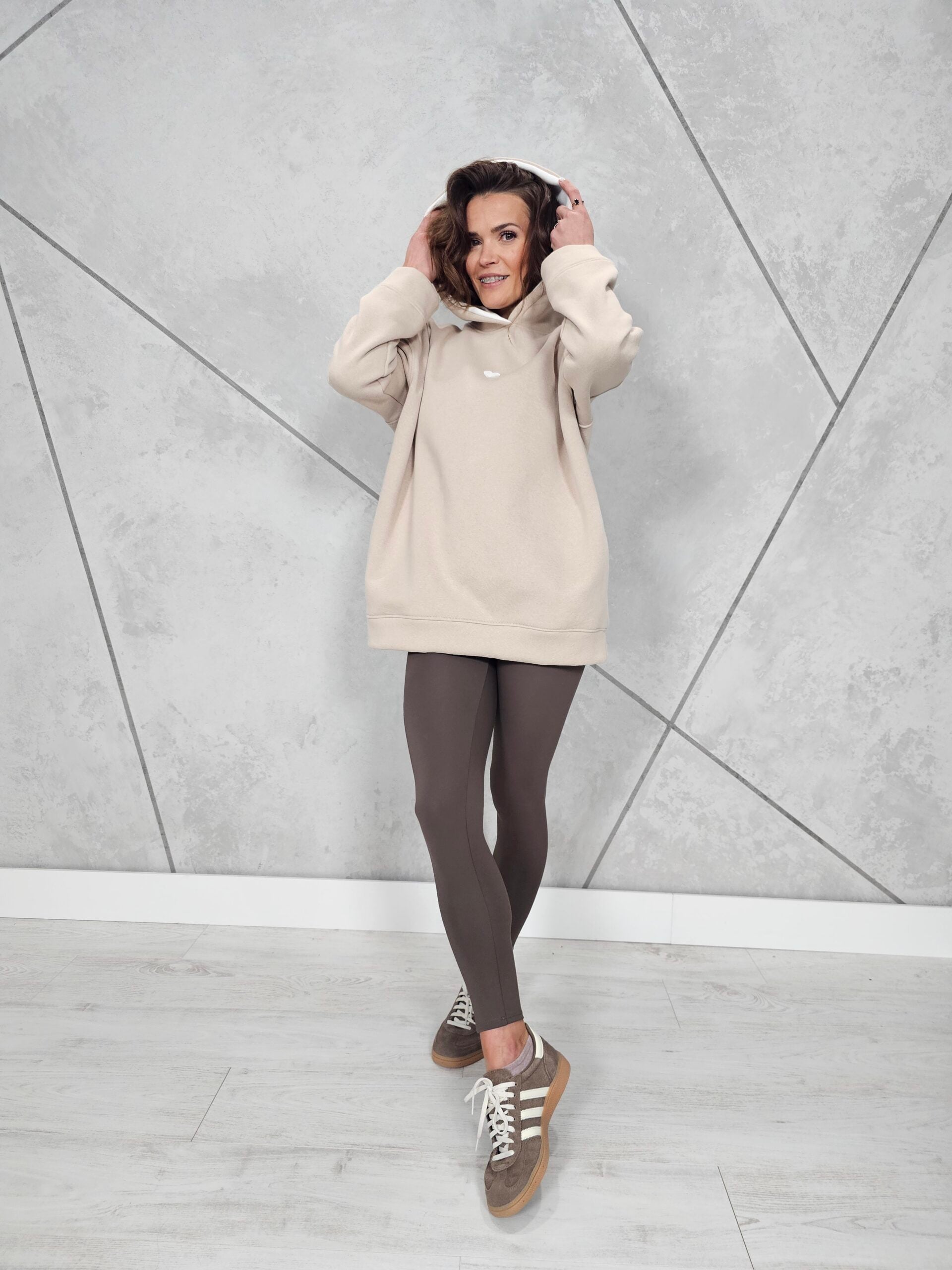 Bluza DUO z Serduszkiem (jasny beż)