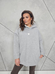 Bluza DUO z Serduszkiem (szara)