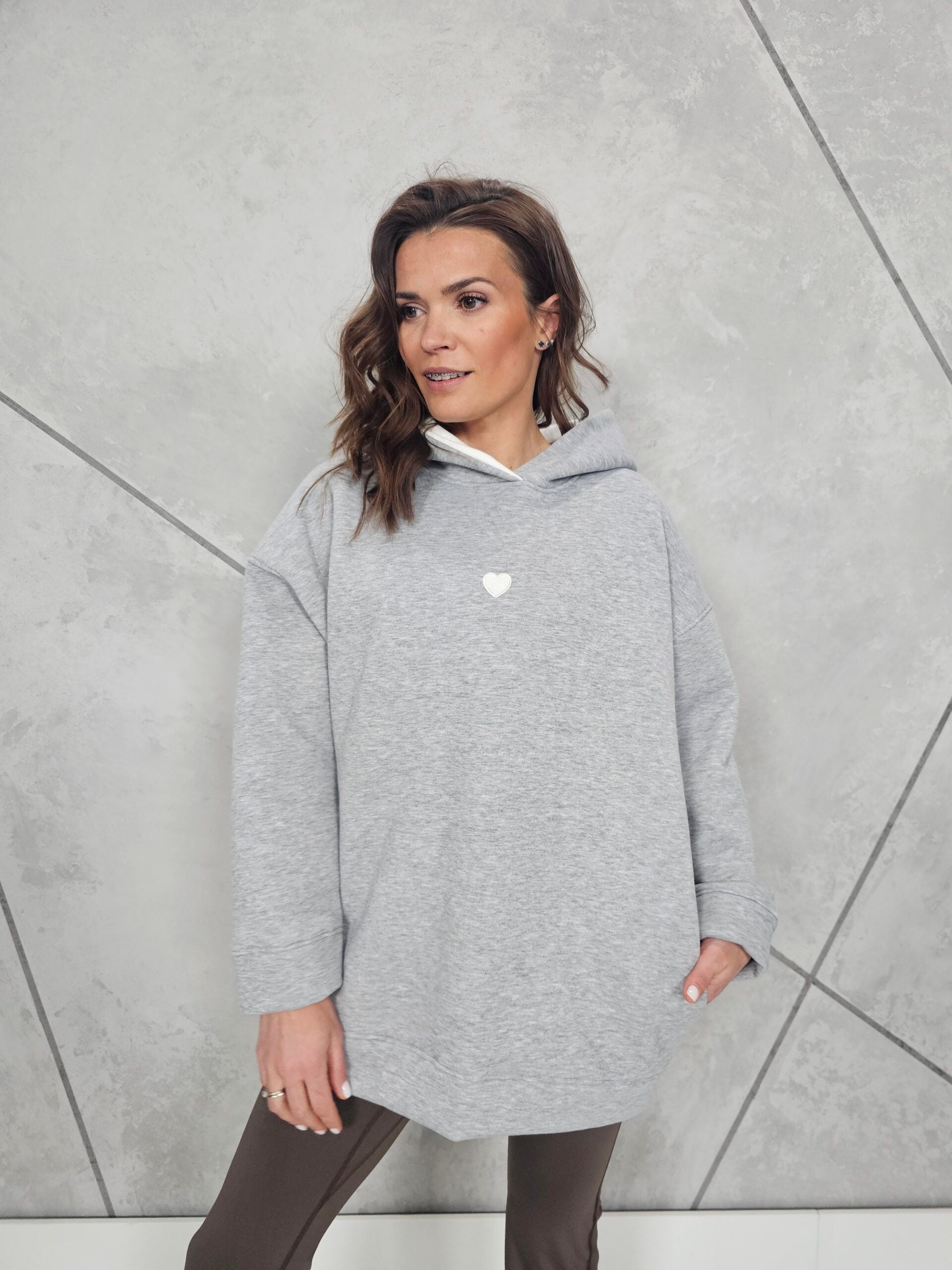 Bluza DUO z Serduszkiem (szara)