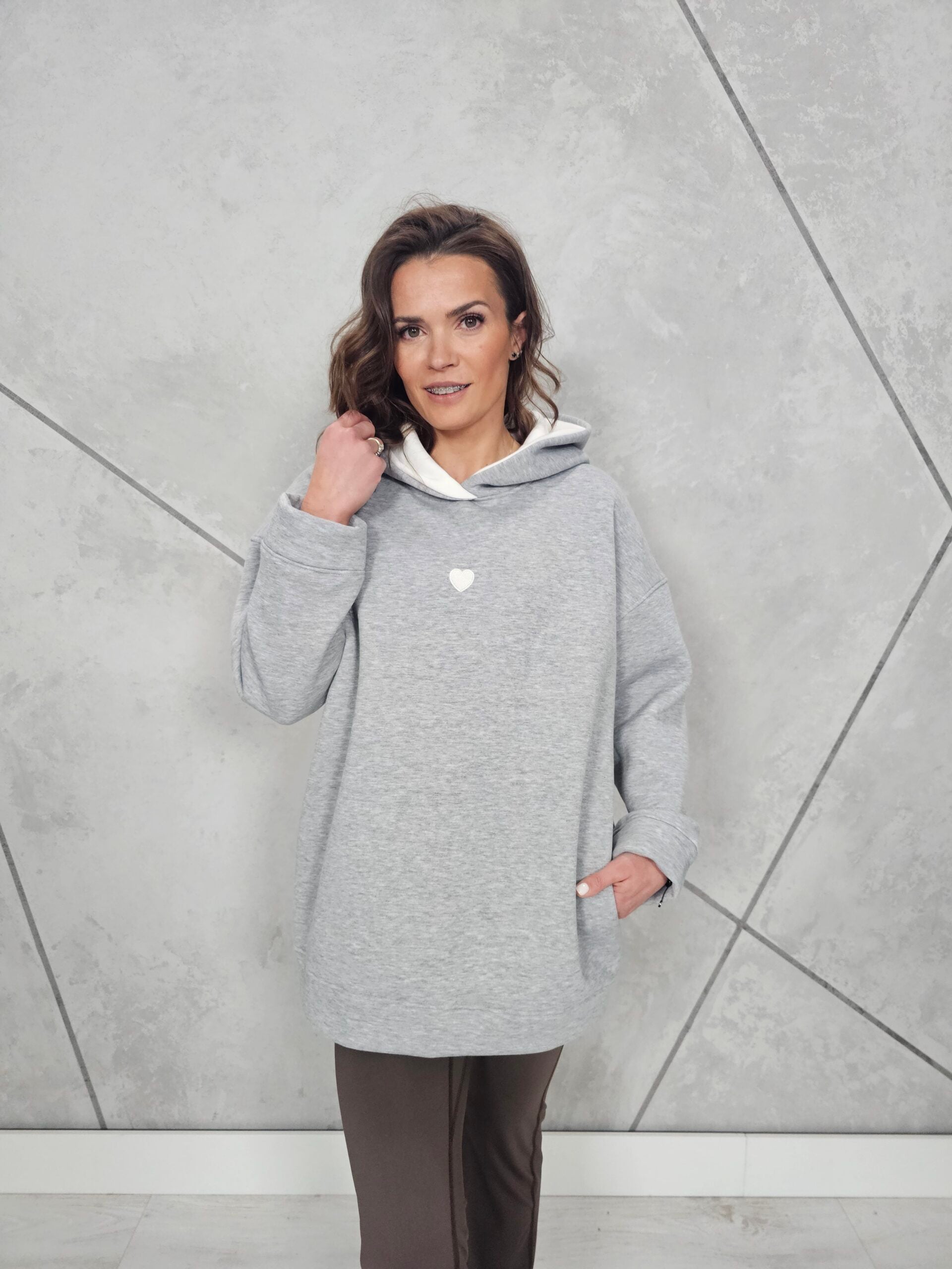 Bluza DUO z Serduszkiem (szara)