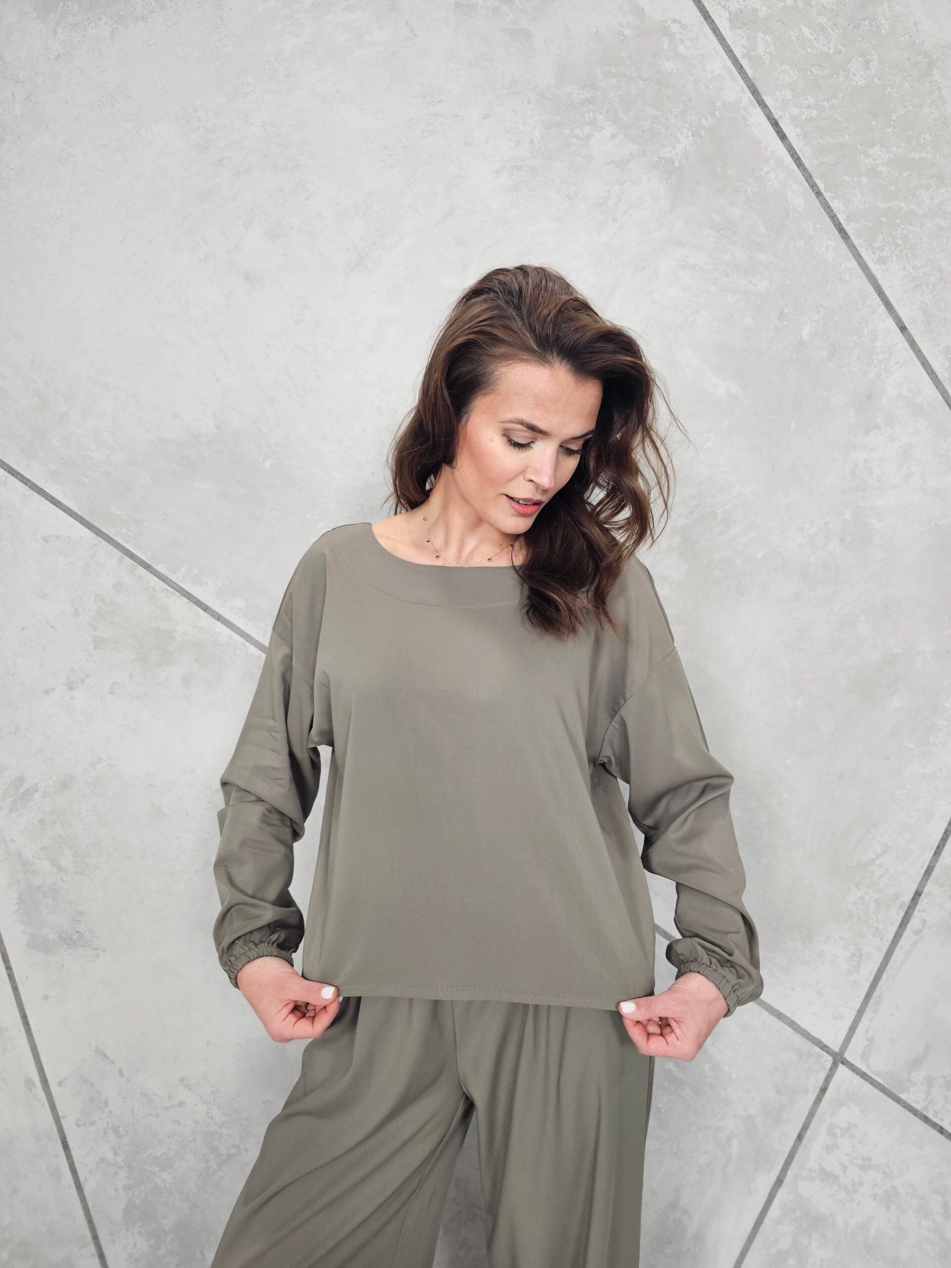 Koszulka Wiskozowa BLUSH (khaki)