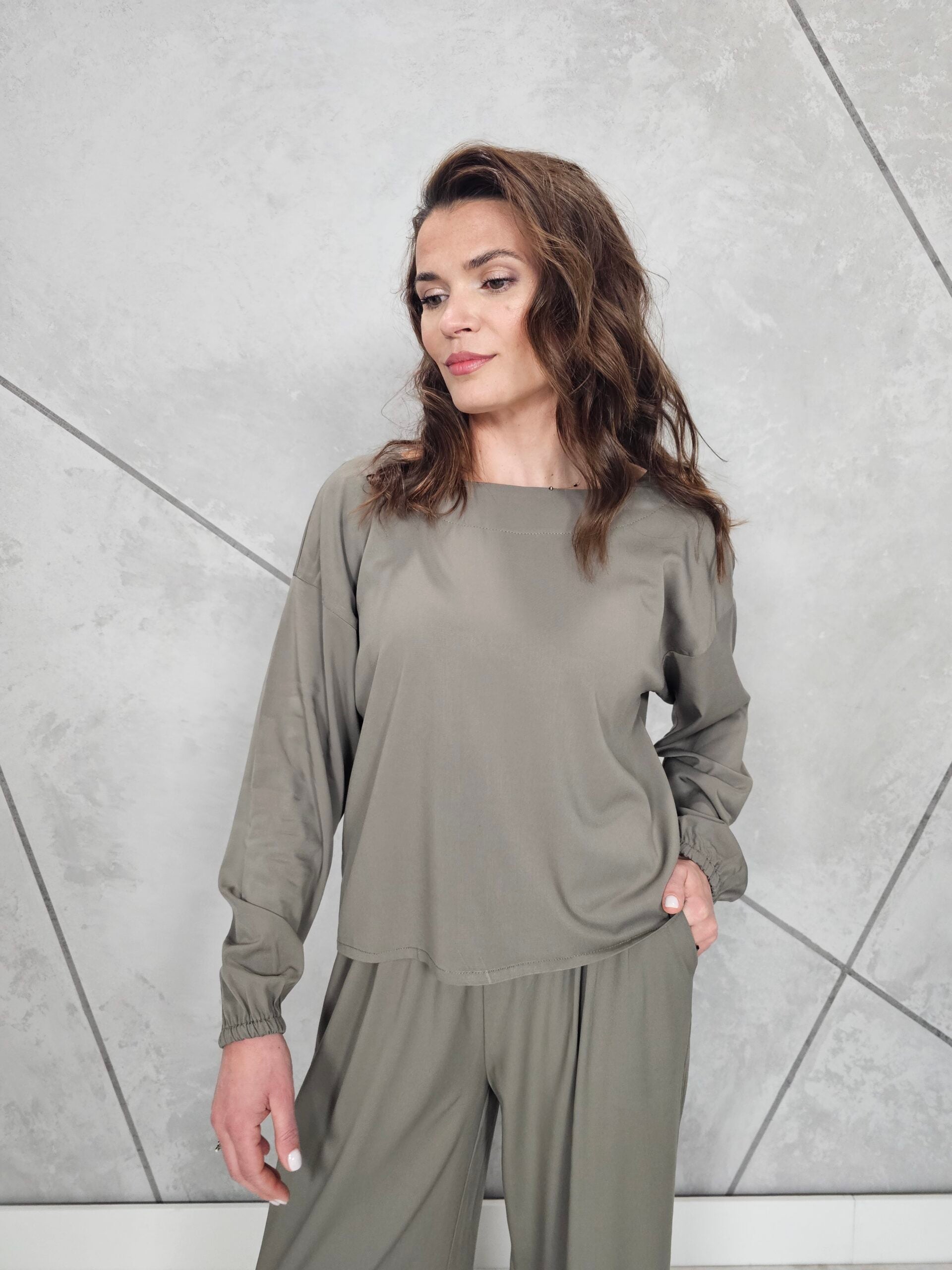 Koszulka Wiskozowa BLUSH (khaki)