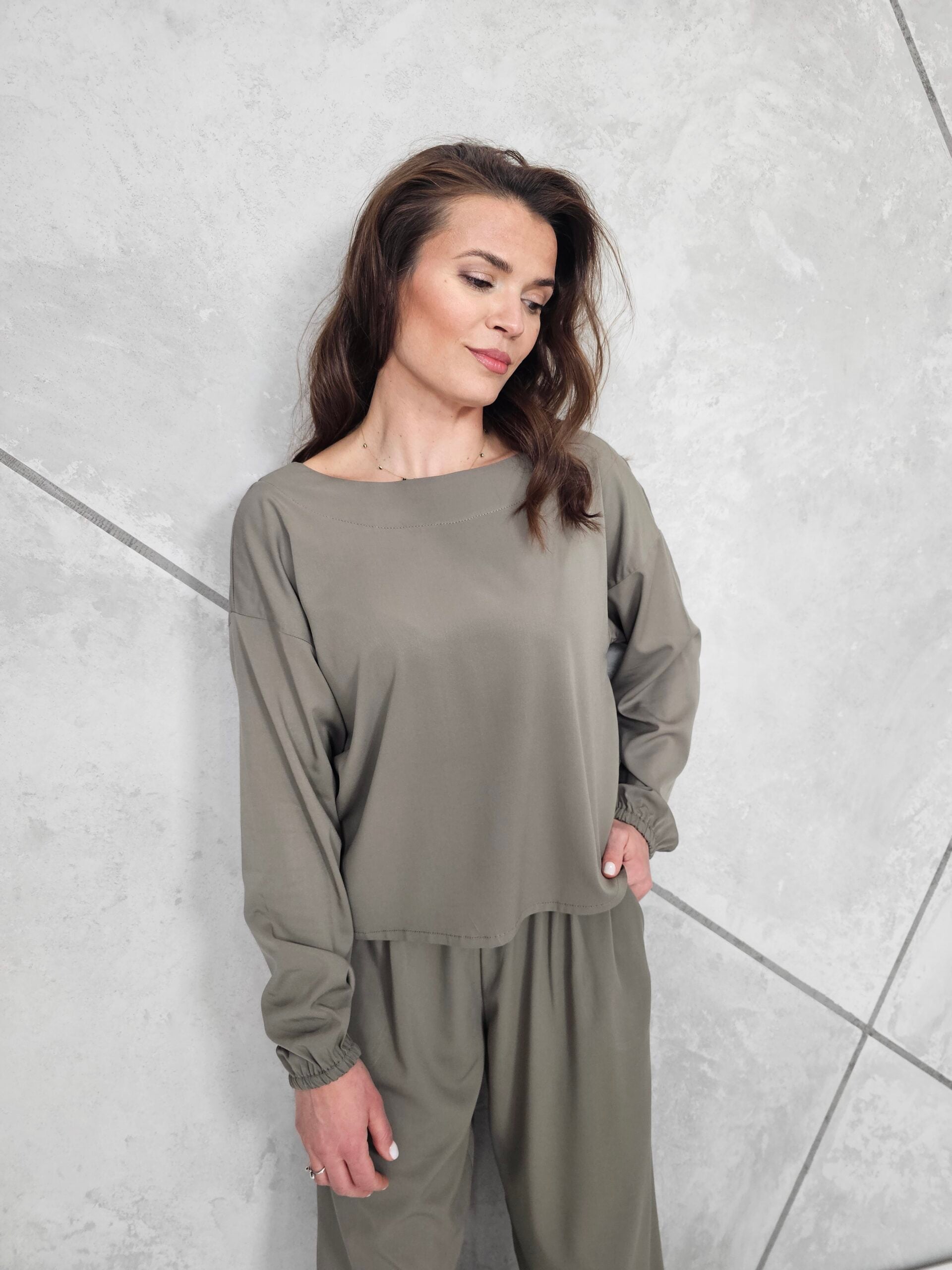 Koszulka Wiskozowa BLUSH (khaki)