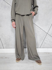 Spodnie Wiskozowe BLUSH (khaki)