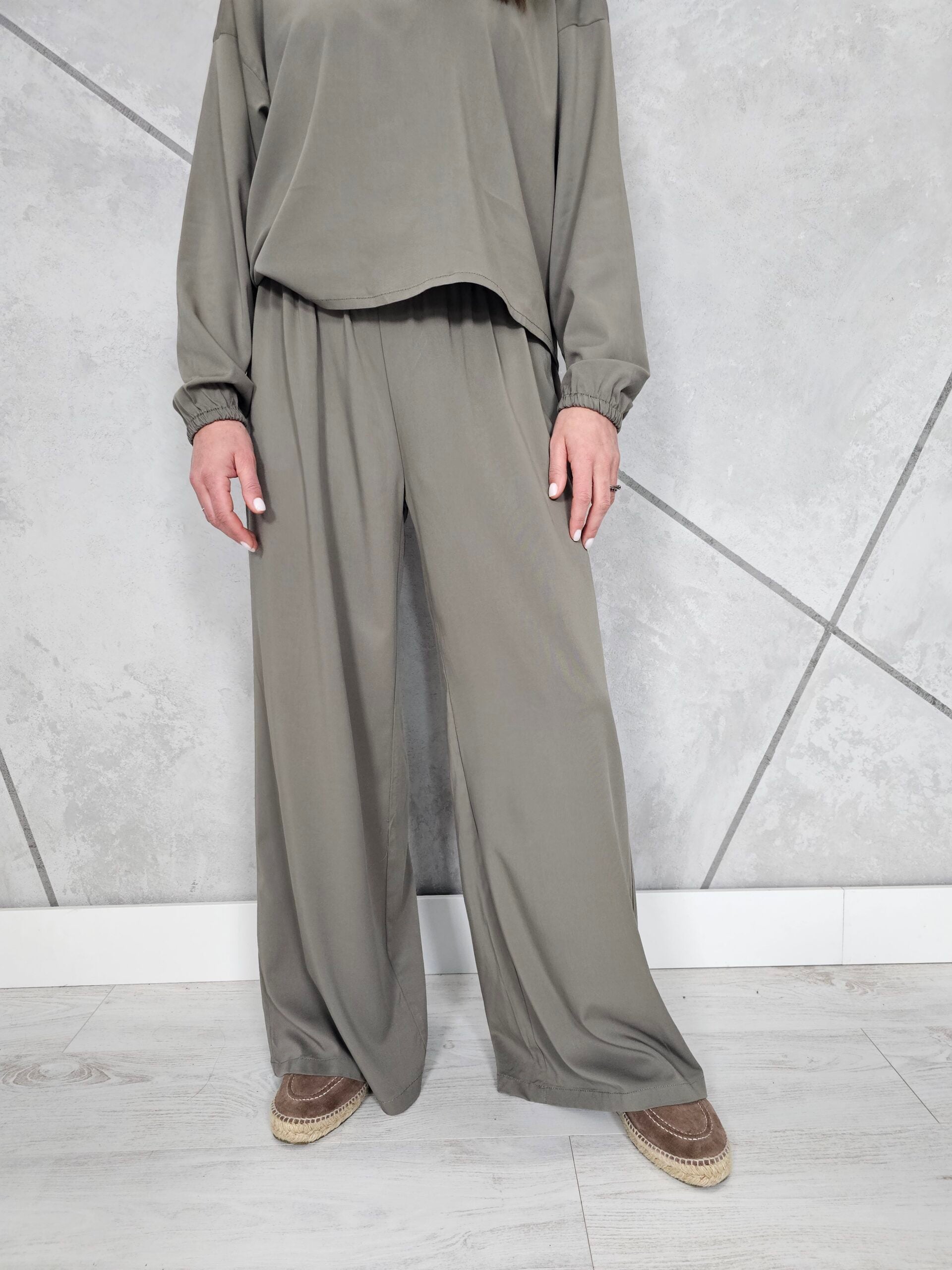 Spodnie Wiskozowe BLUSH (khaki)