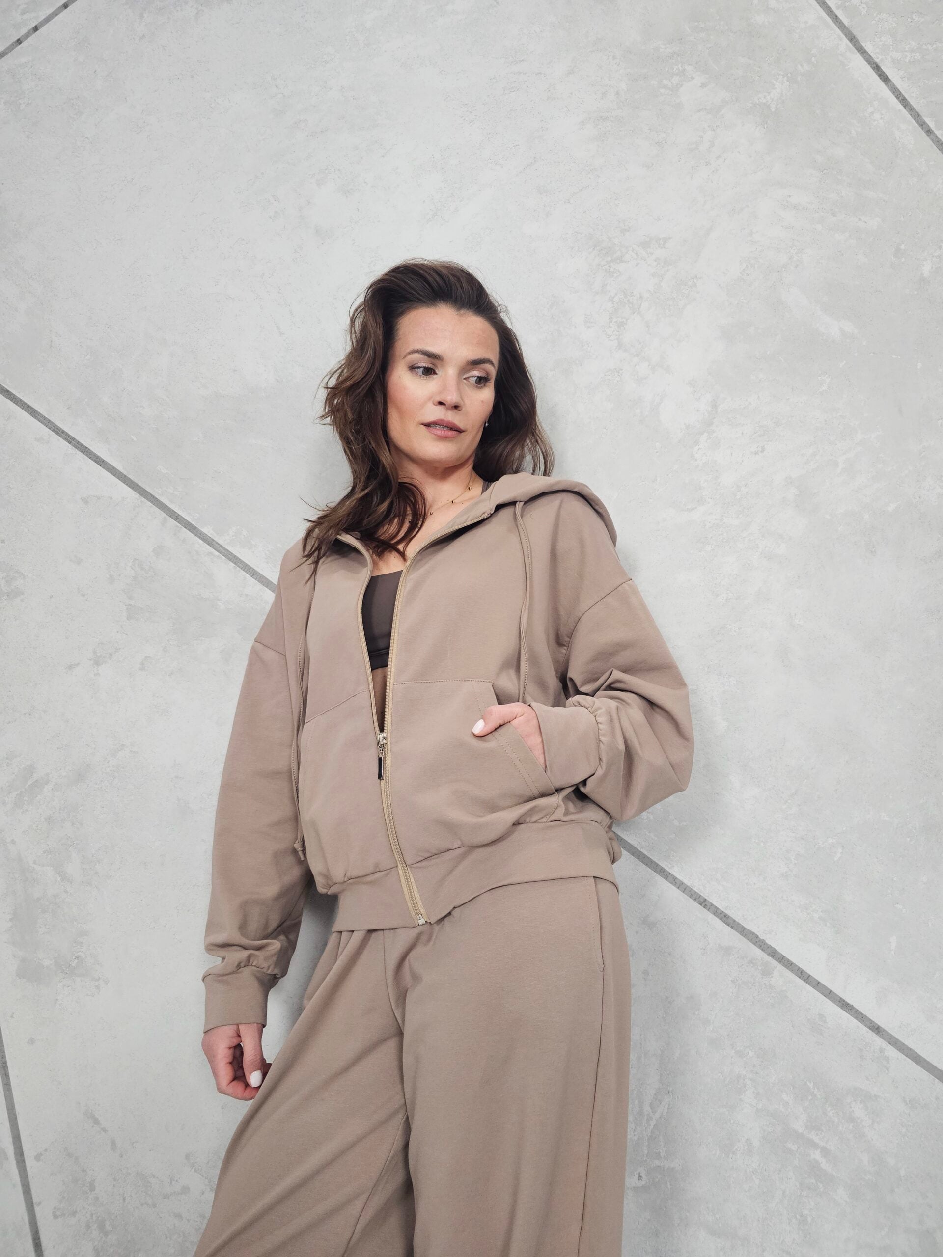 Bluza Rozpinana CITY (Ciemny Beż)