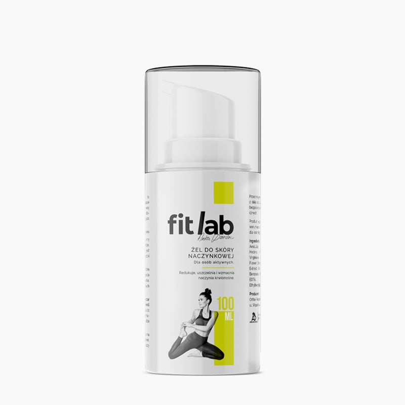 FitLab Żel do Skóry Naczynkowej 100 ml - redukujący "pajączki" żel uszczelniający naczynka