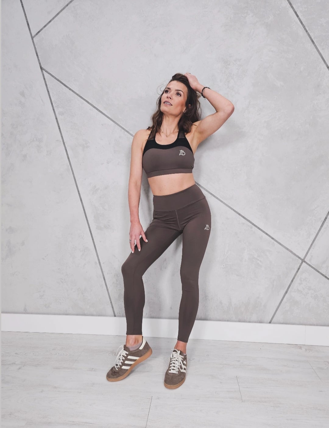 Legginsy AD z kieszonką Brąz