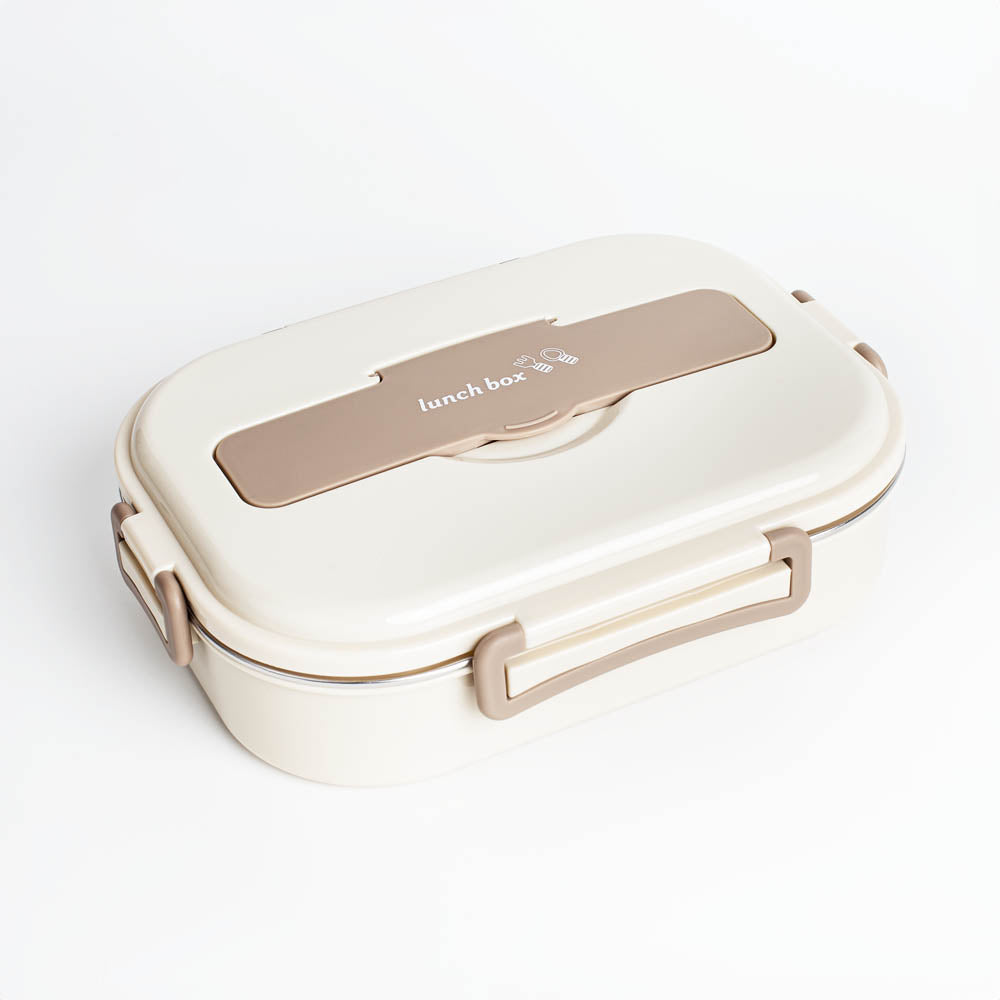 Lunch Box ŚNIADANIÓWKA (1300 ml), 4 przegródki, sztućce, torba termiczna