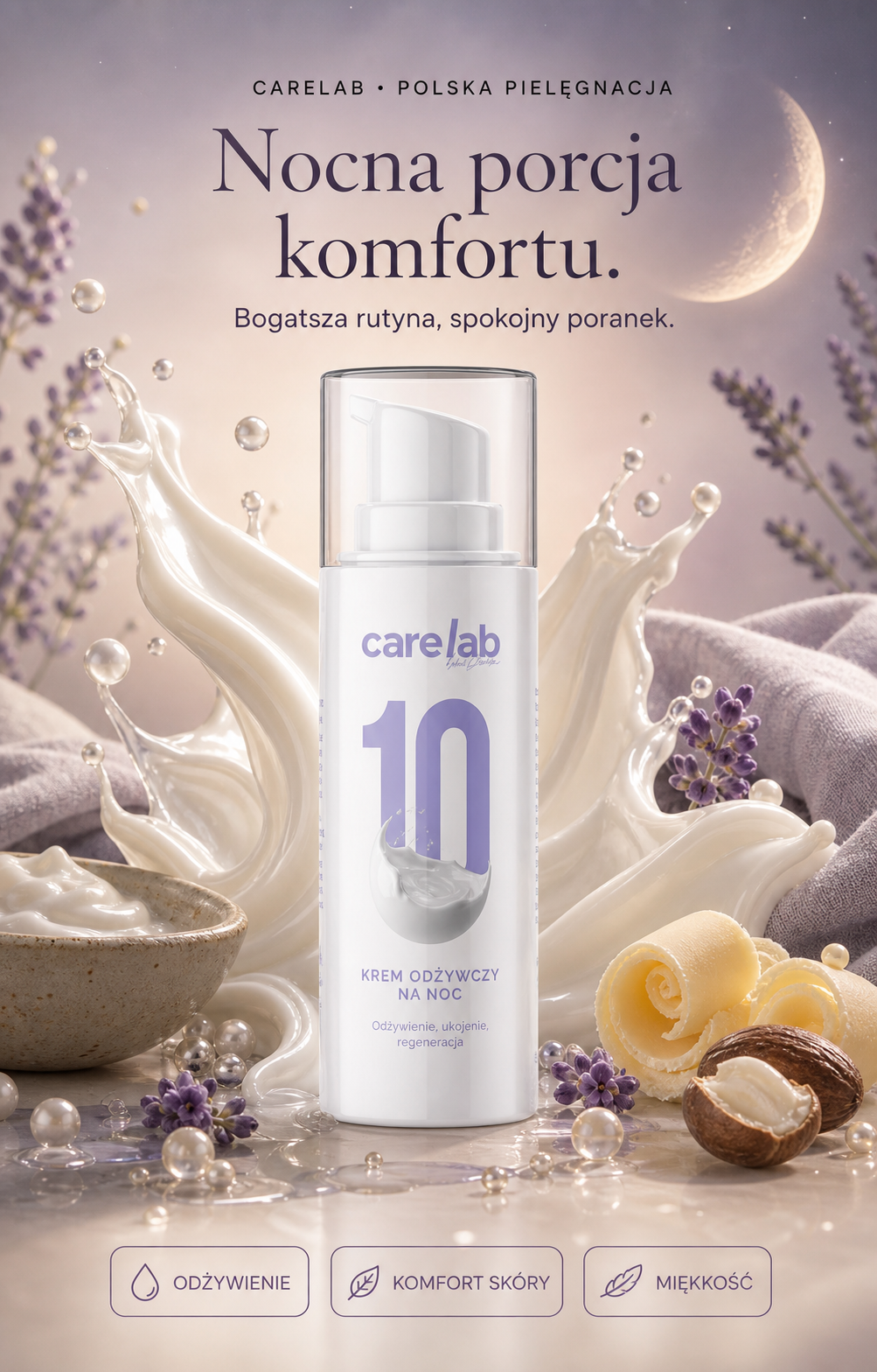CareLab Krem Odżywczy Na Noc - grafika hero PDP