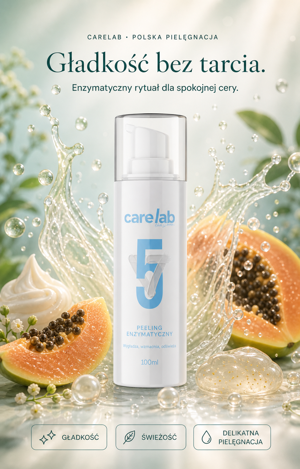 CareLab Peeling Enzymatyczny - grafika hero PDP
