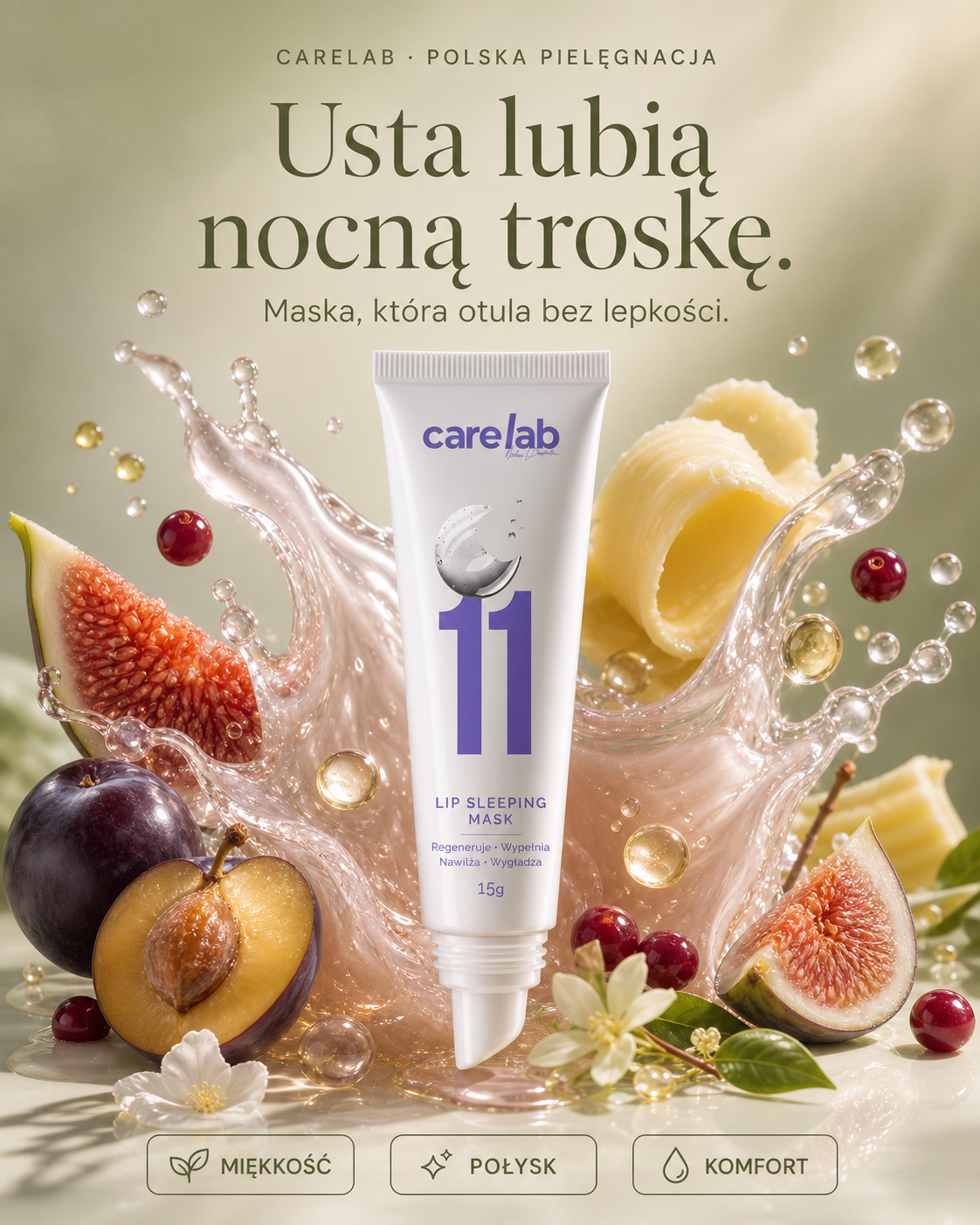 CareLab Lip Sleeping Mask - grafika hero PDP