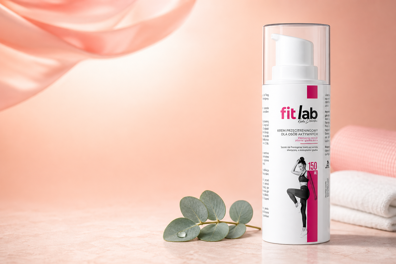 FitLab Krem Antycellulitowy — bestseller na peach gradient z eucalyptusem
