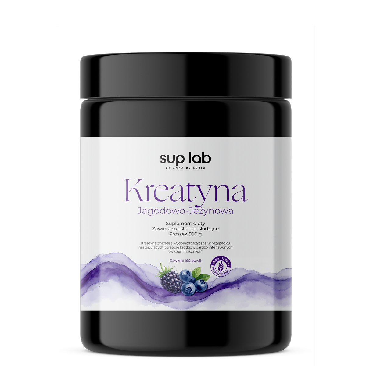 SupLab Kreatyna Jagodowo-jeżynowa 500 g — oryginalny packshot producenta